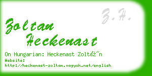 zoltan heckenast business card